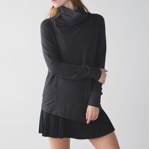 Lululemon Coast Wrap Cardigan Sweater Heathered Mod Black Size 4
